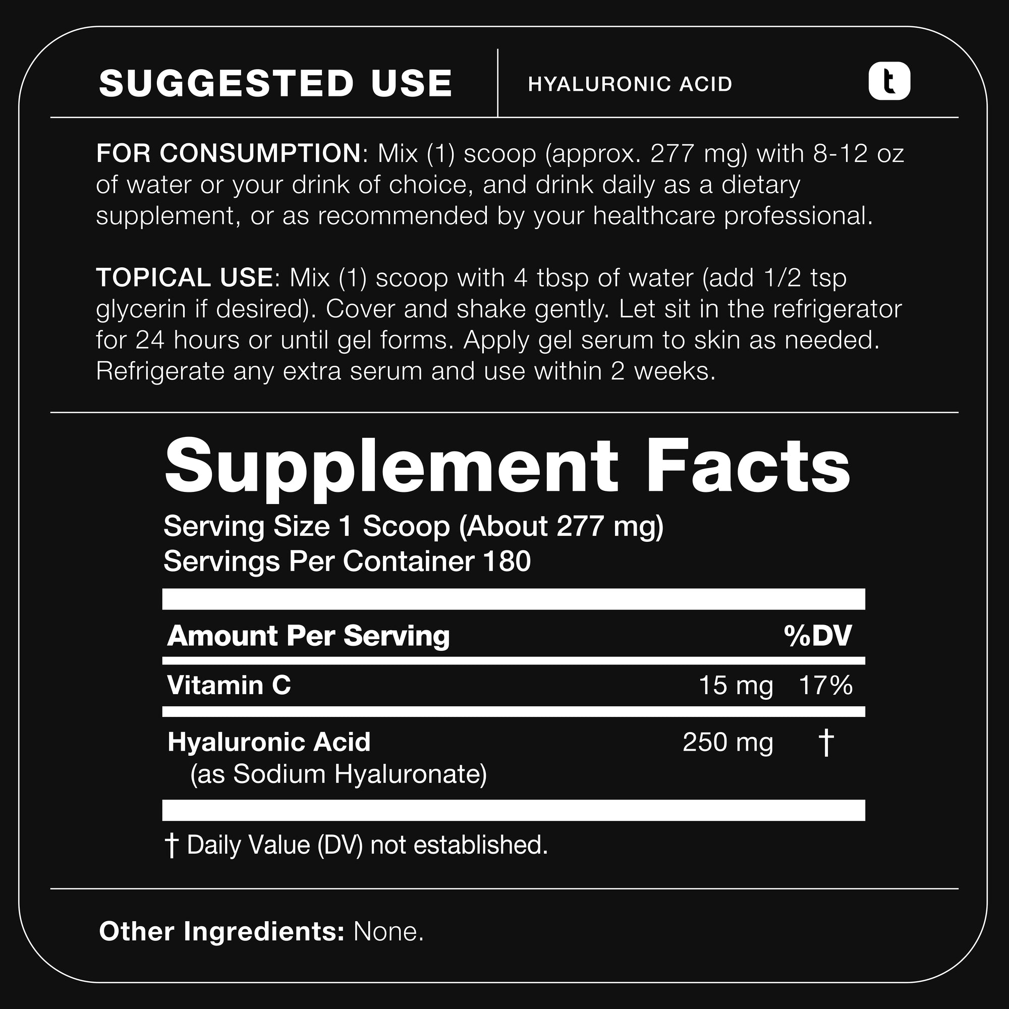 Hyaluronic Acid Powder 95%