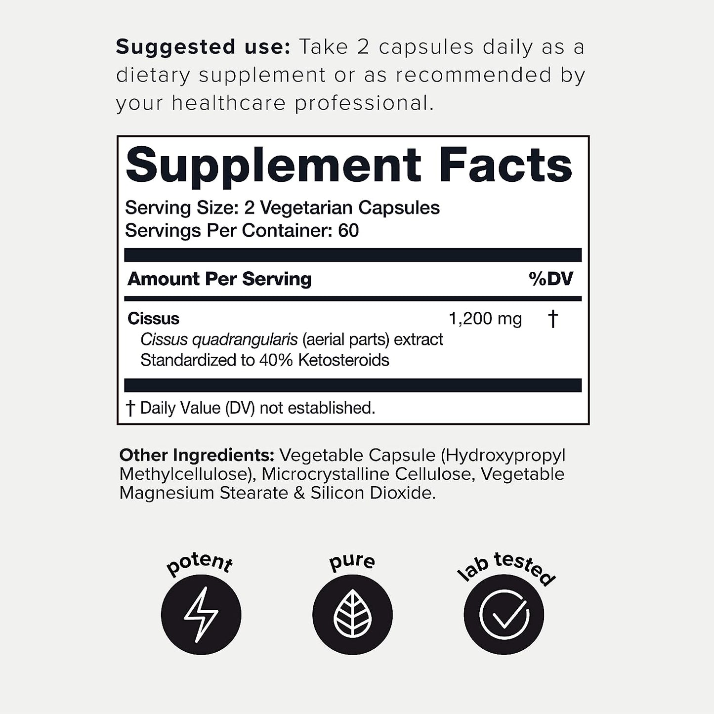 Cissus Quadrangularis 40% – Toniiq - Elevated Nutrients