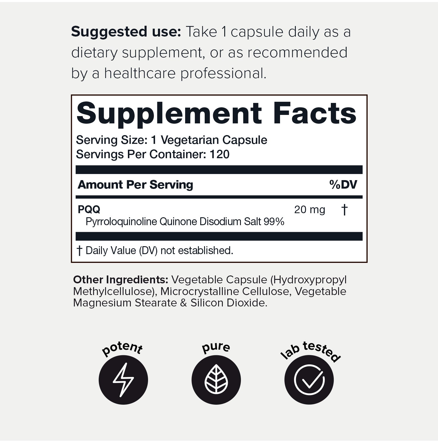 PQQ 99% (20mg)